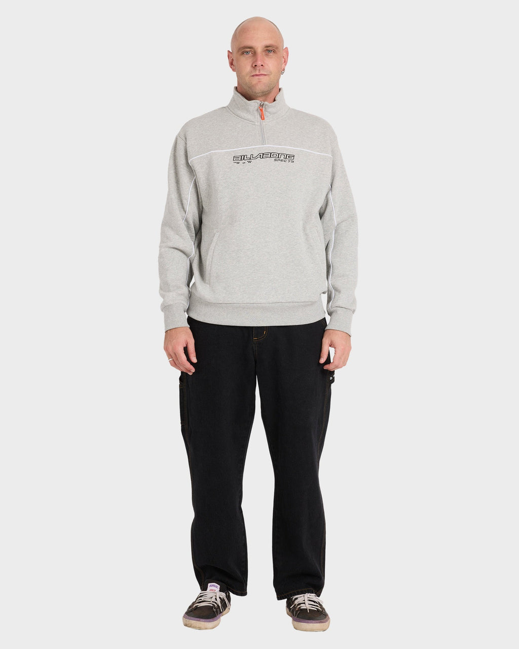 Mens Spec 73 1/4 Zip Mock Neck Fleece Top