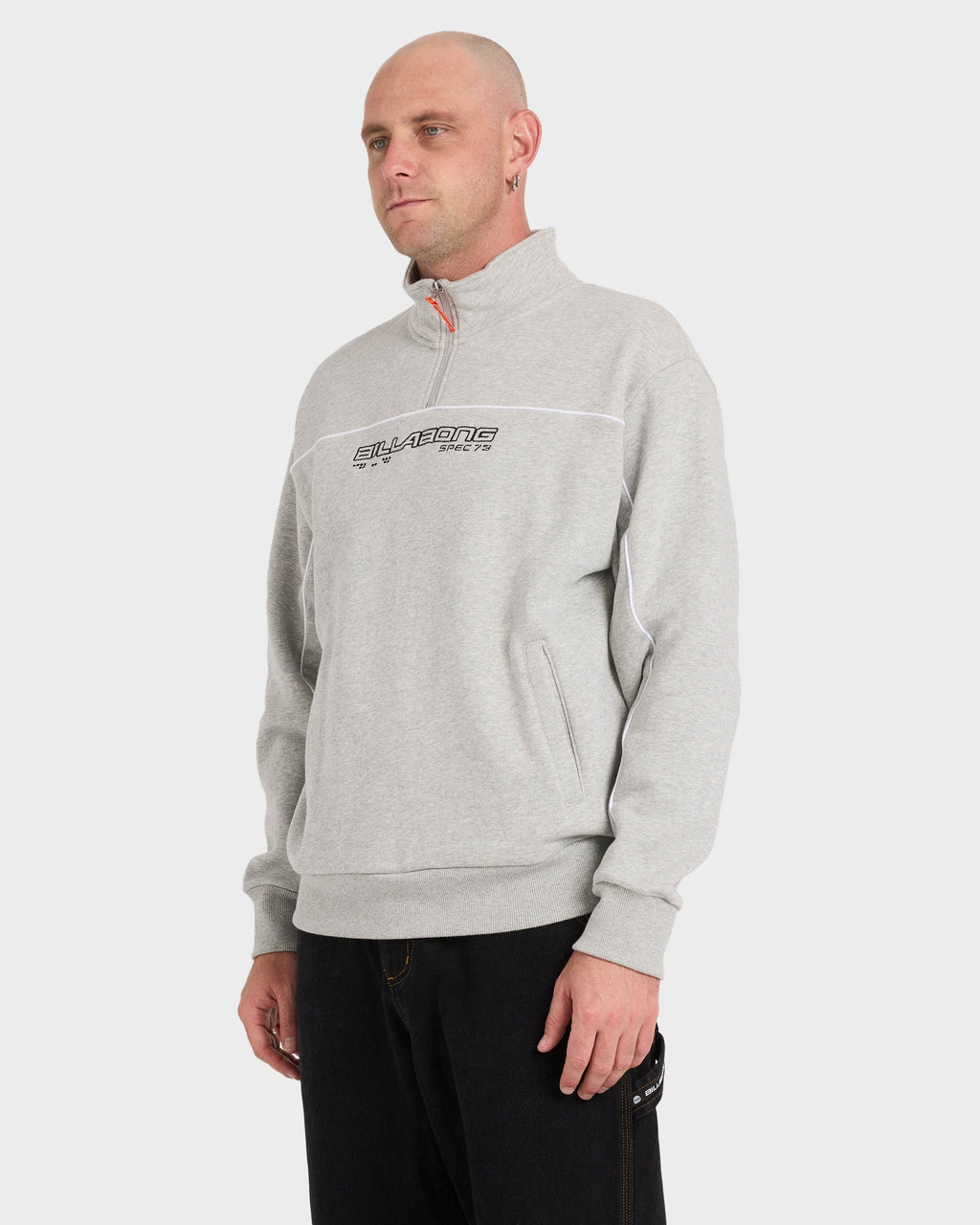 Mens Spec 73 1/4 Zip Mock Neck Fleece Top