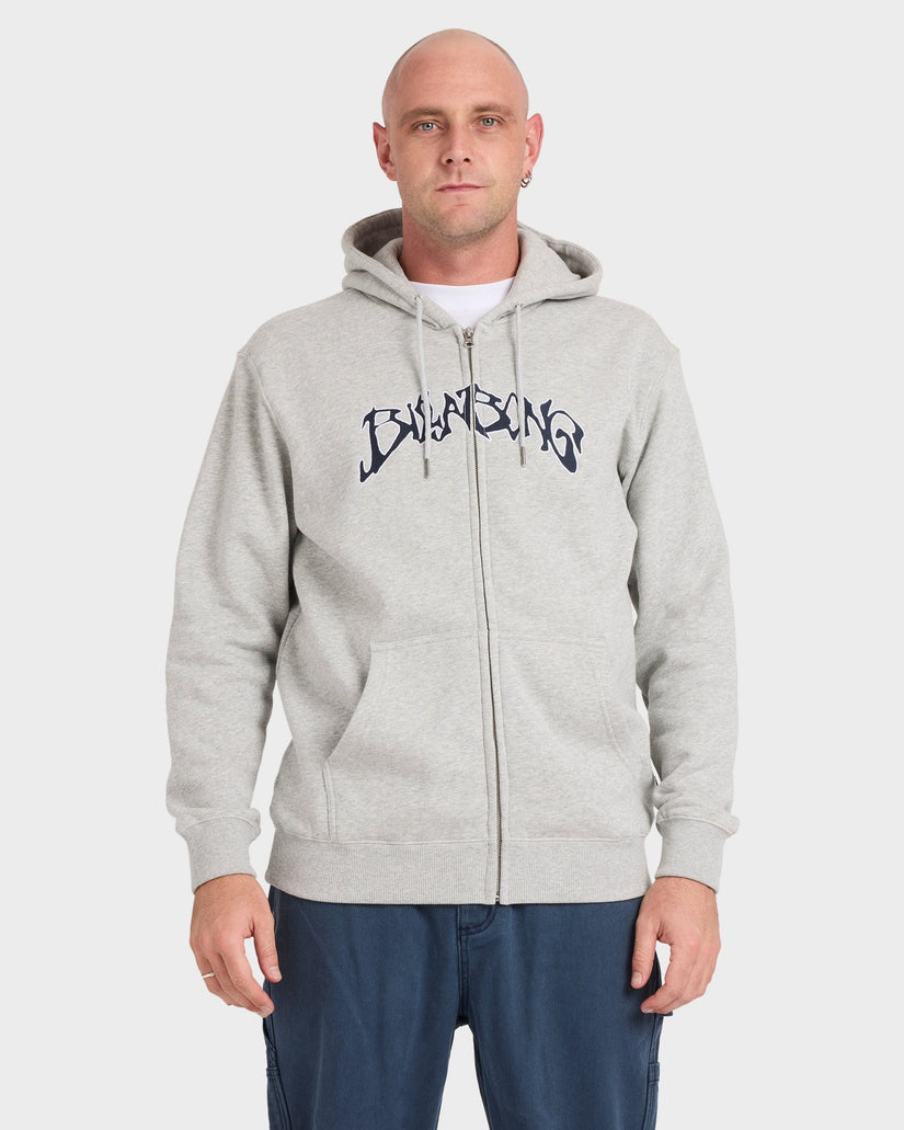 Mens Bad Dog Arch Zip Up Hoodie