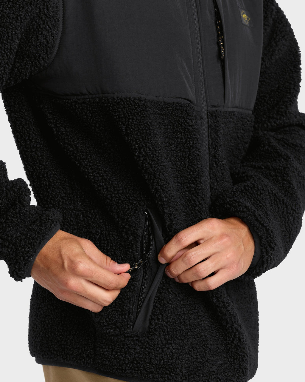 Mens Boundary Summit Mock Neck Fleece Top