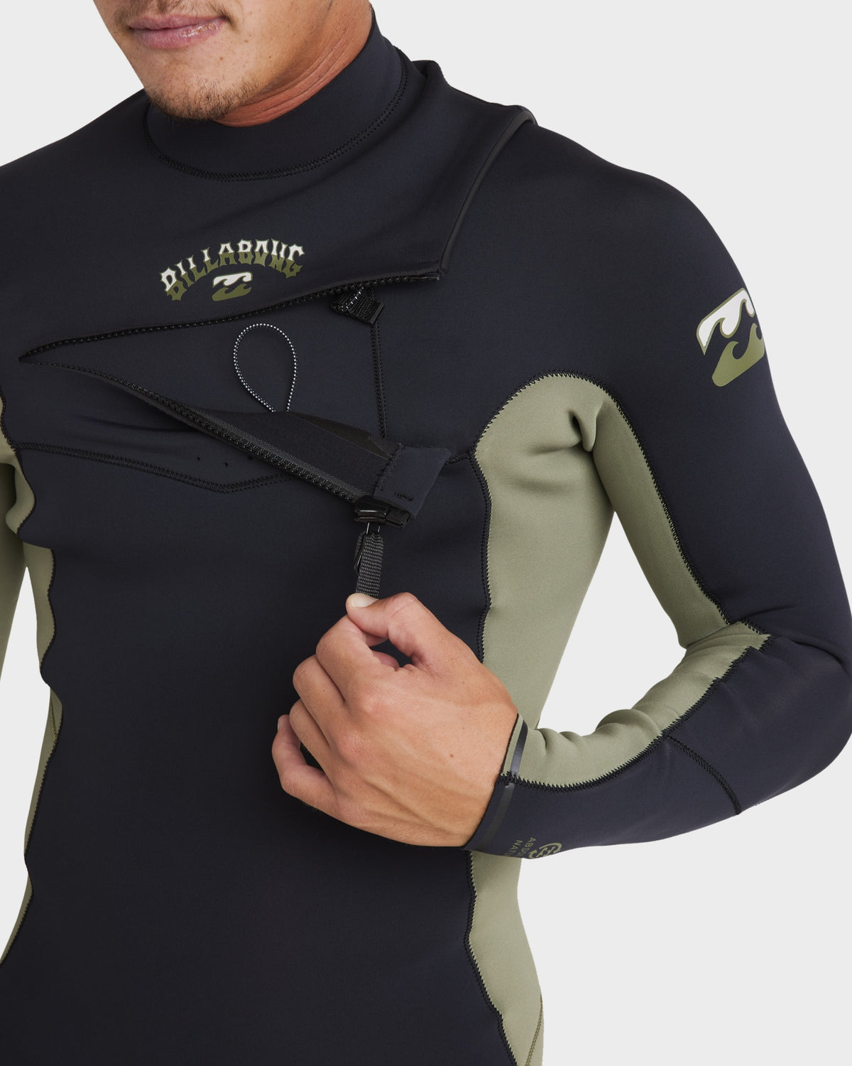 Mens 3/2mm Absolute Natural Chest Zip Steamer Wetsuit