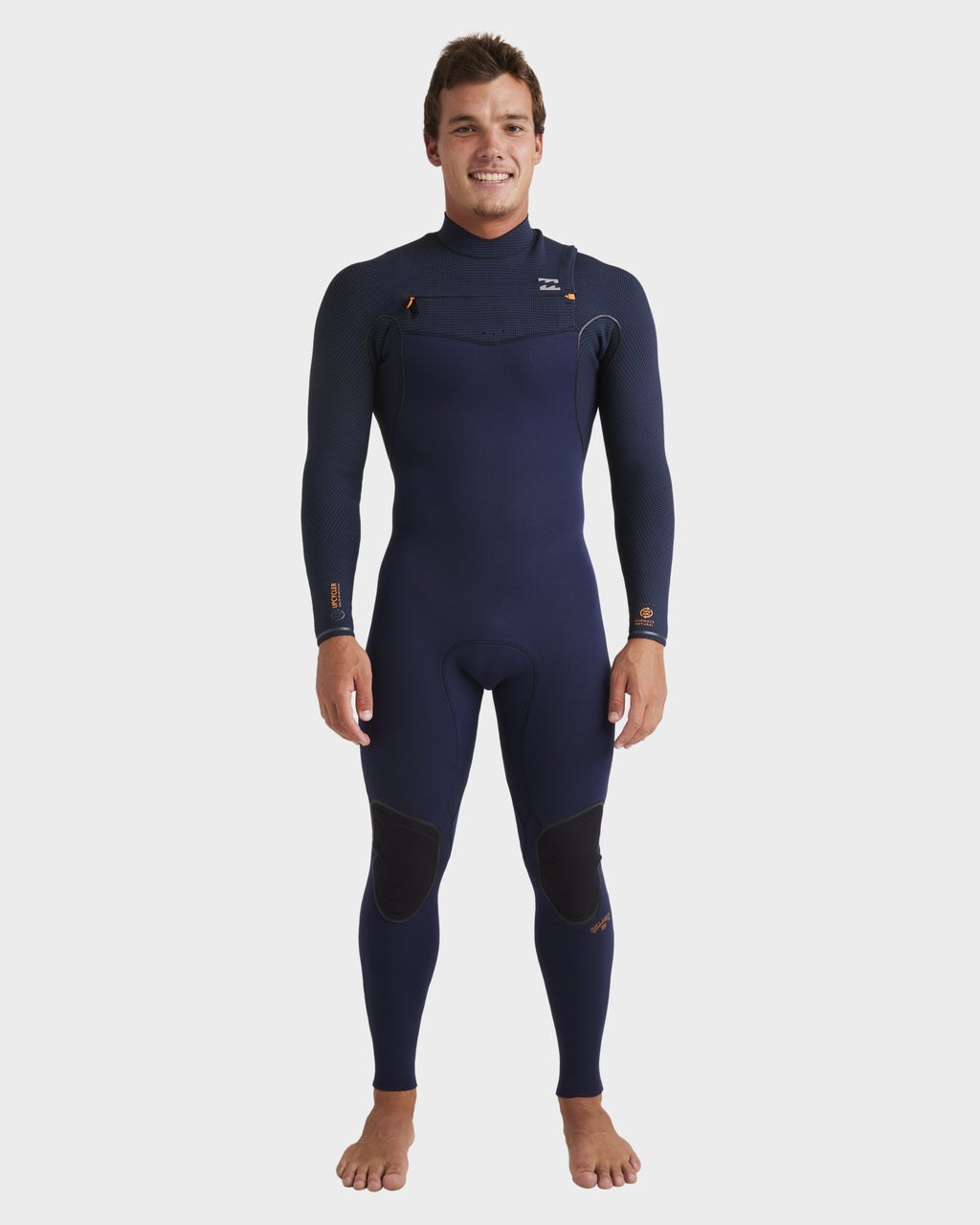 Mens 4/3mm Furnace Natural Chest Zip Steamer Wetsuit