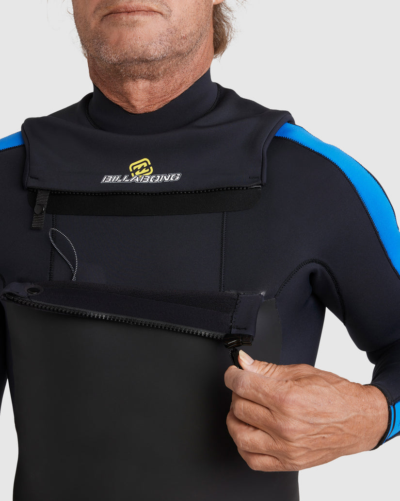 Mens 3/2mm Oscillator Chest Zip Steamer Wetsuit