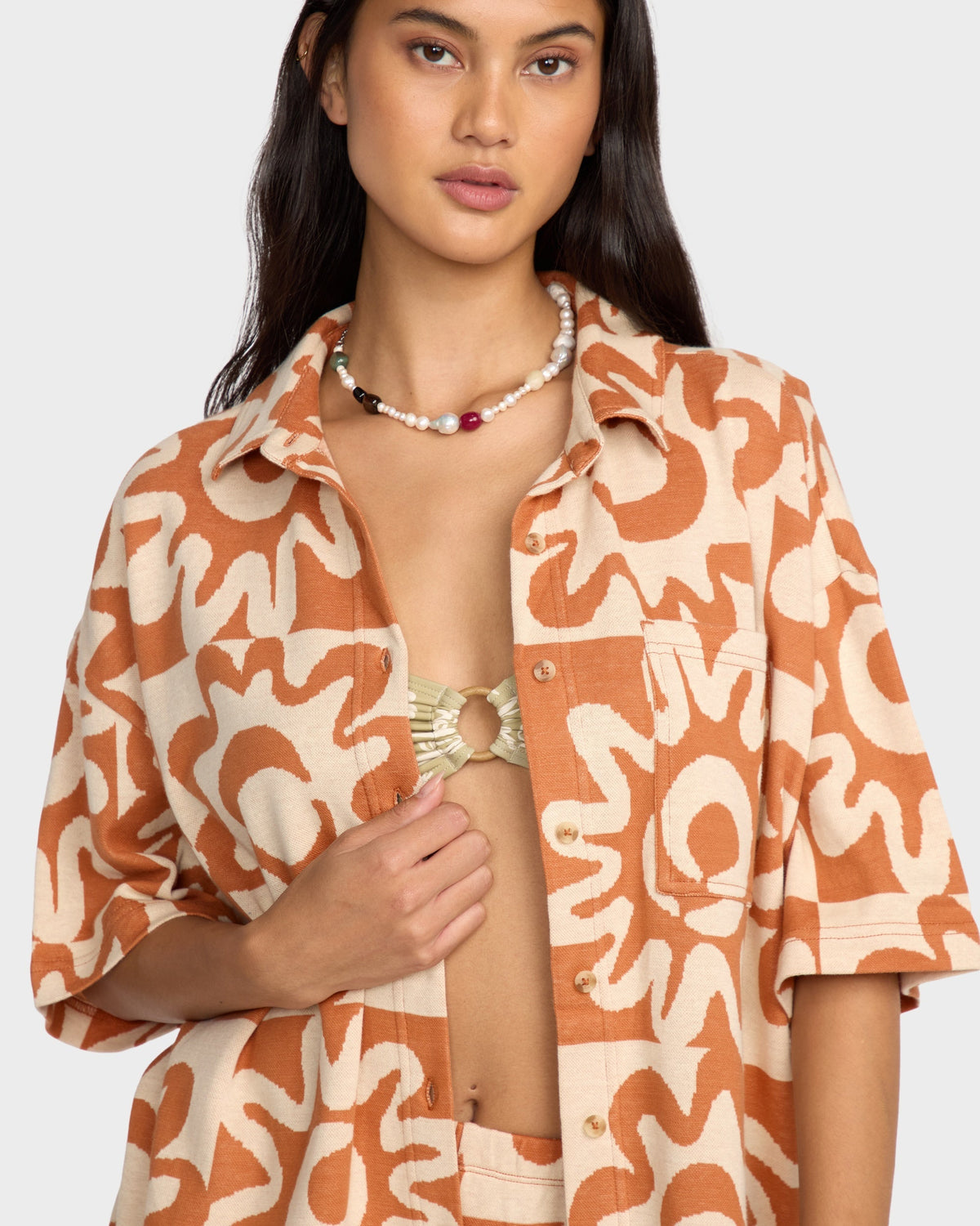 Womens Lost Waves Short Sleeve Shirt