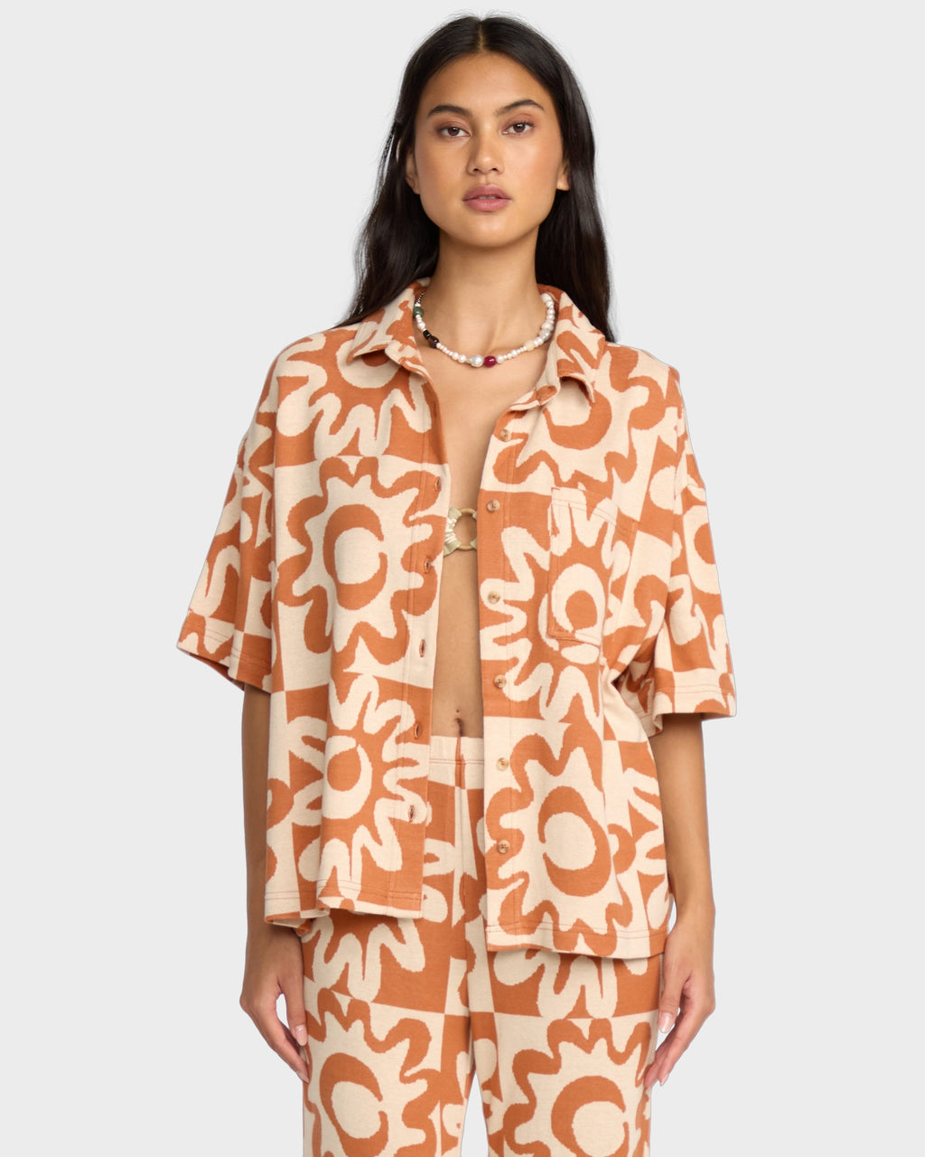Womens Lost Waves Short Sleeve Shirt