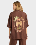 Womens Vacay Mode Button-down Shirt