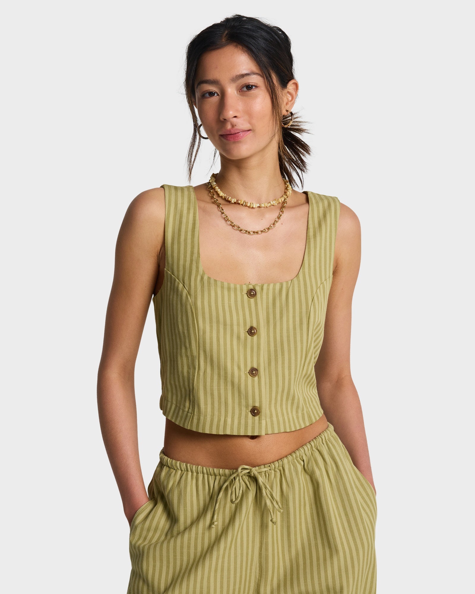 Womens Another Wave Woven Tank Top
