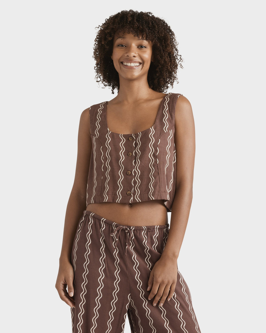 Womens Another Wave Woven Tank Top