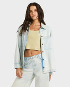 Womens Jade Long Sleeve Oversized Shacket