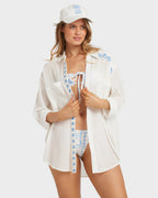Womens Find Me Here Button Down Long Sleeve Shirt