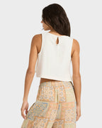 Womens So Breezy Cropped Woven Top