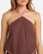 Womens Coastal Crush Crop Halter Top