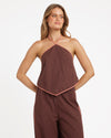 Womens Coastal Crush Crop Halter Top