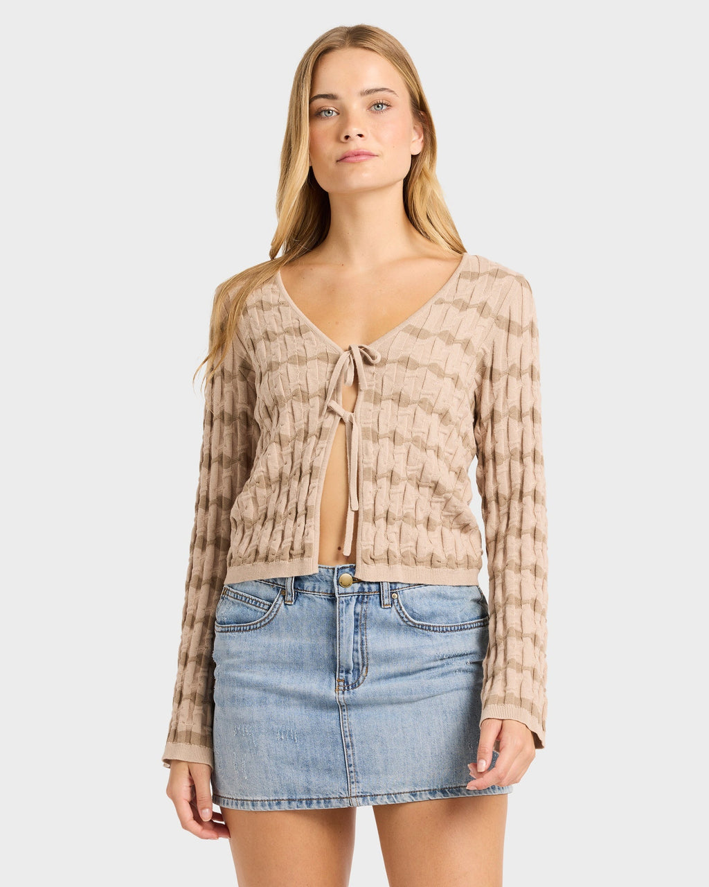 Womens Bubble Tides Knitted Top