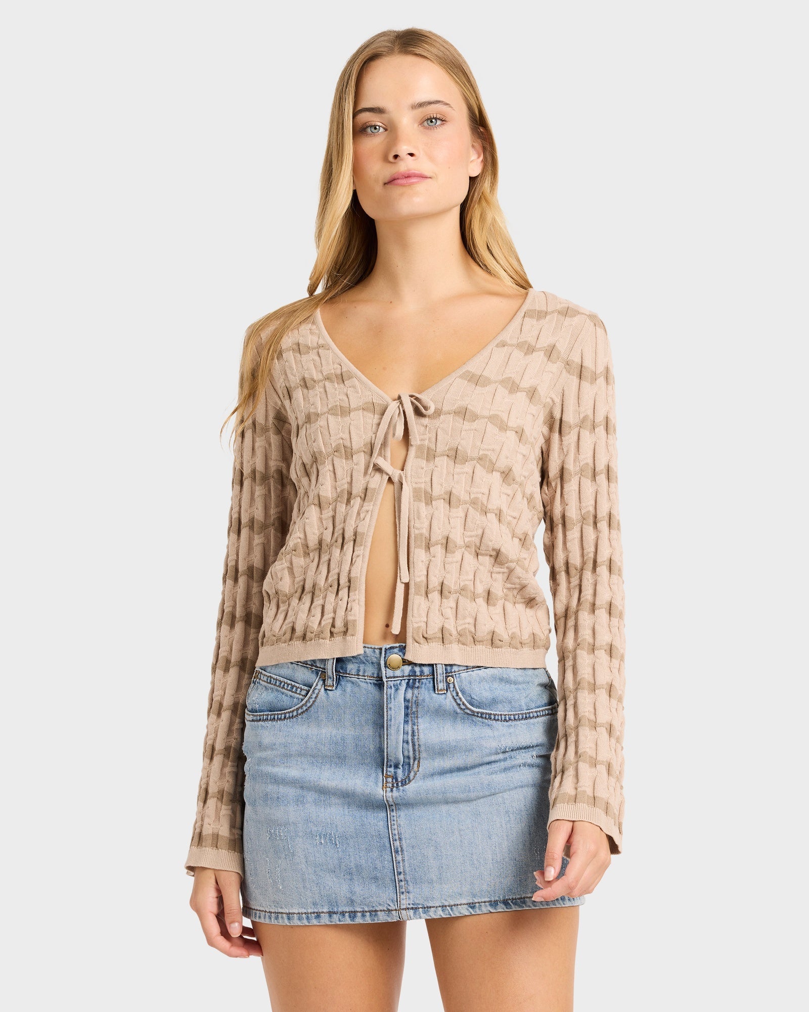 Womens Bubble Tides Knitted Top
