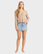Womens Bubble Tides Knitted Top