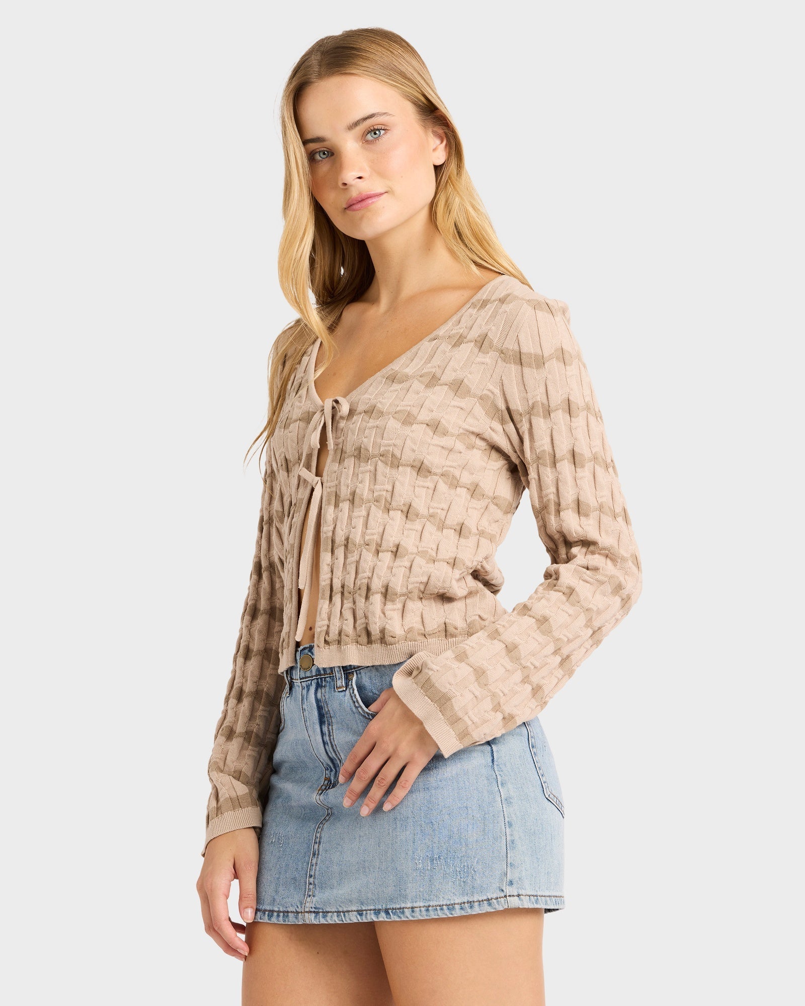 Womens Bubble Tides Knitted Top