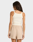 Womens Maya Elastic Waist Shorts