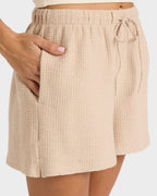 Womens Maya Elastic Waist Shorts