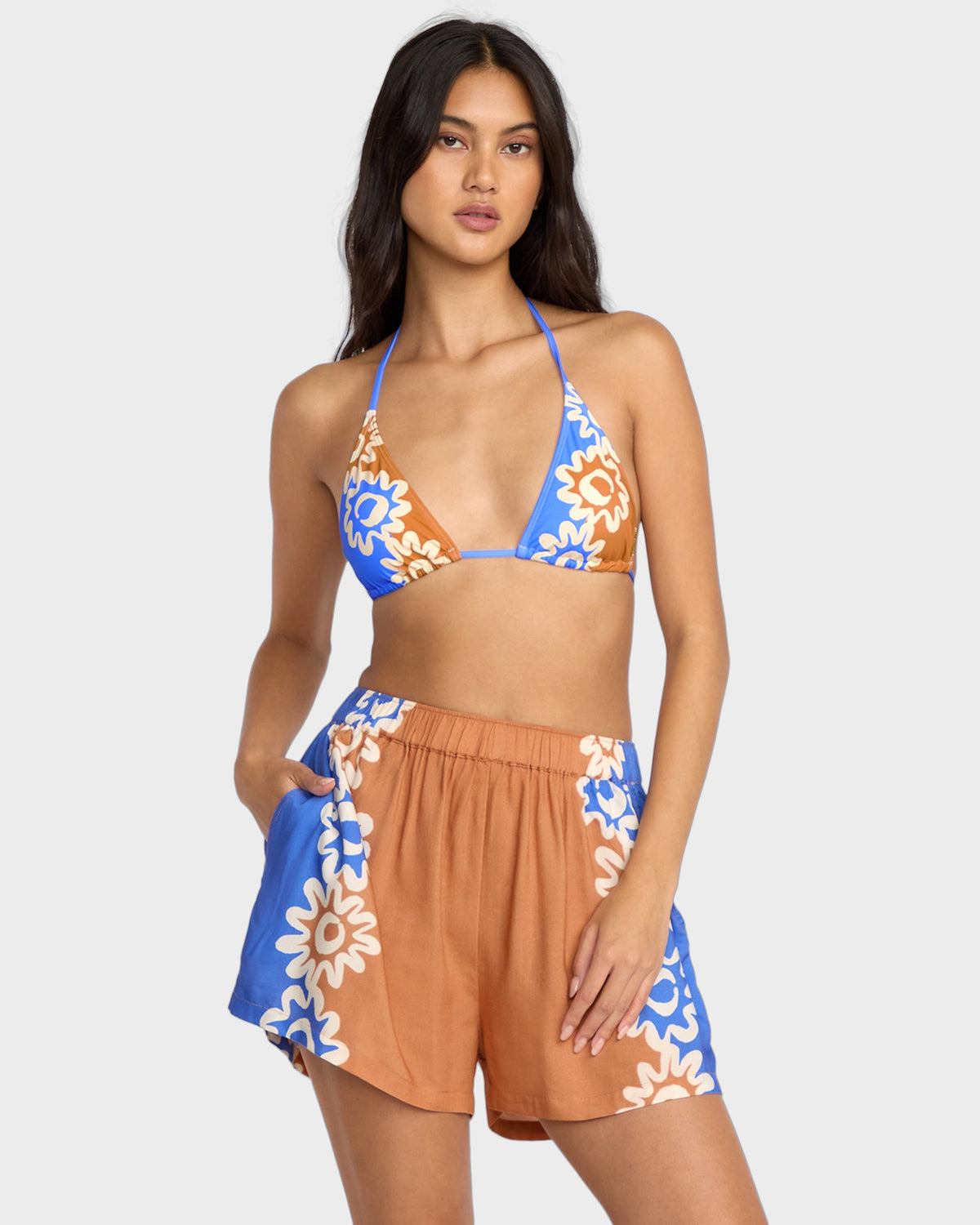 Womens Trippin Drippin Elastic Waist Shorts