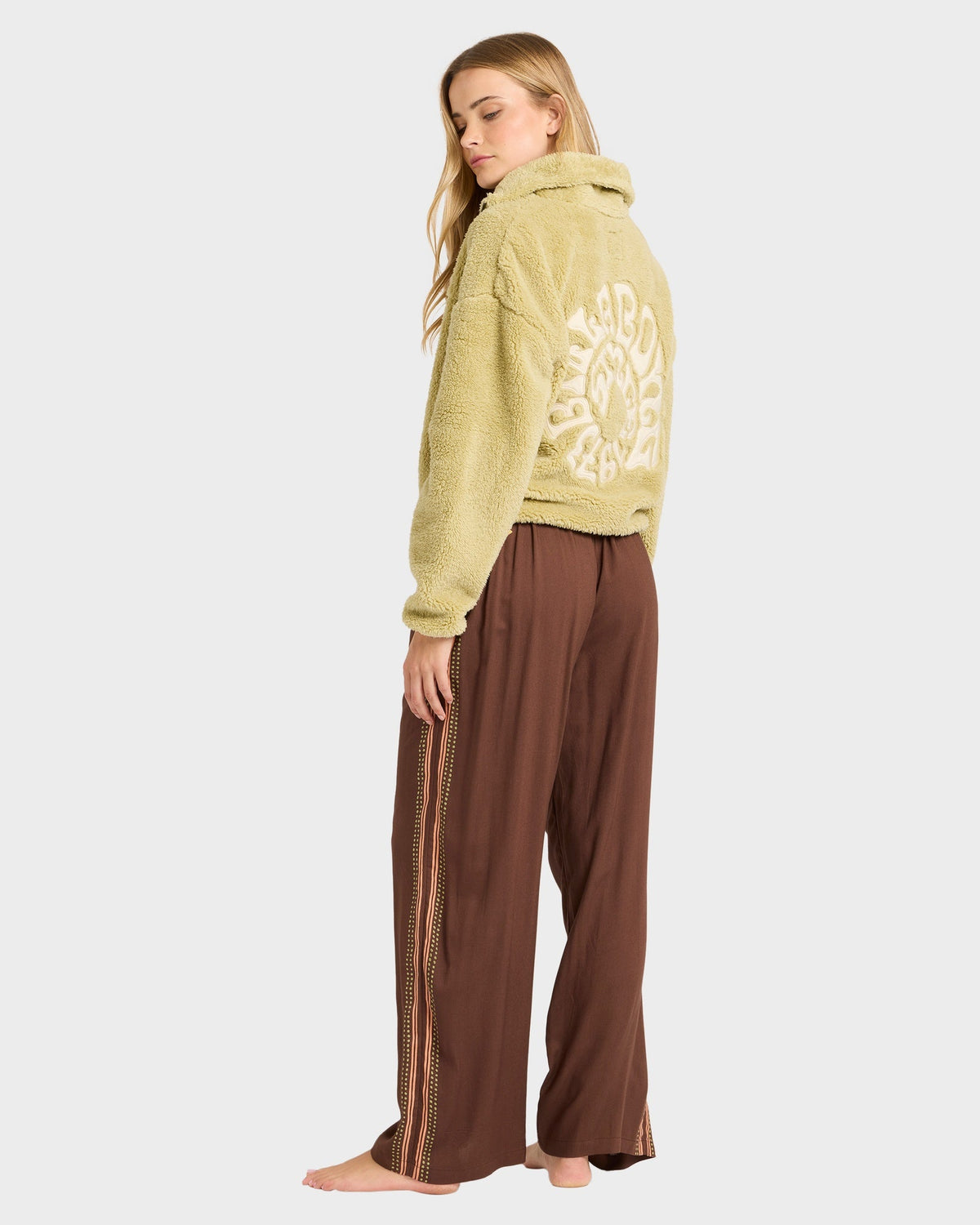 Womens Vacay Mode Elastic Pants