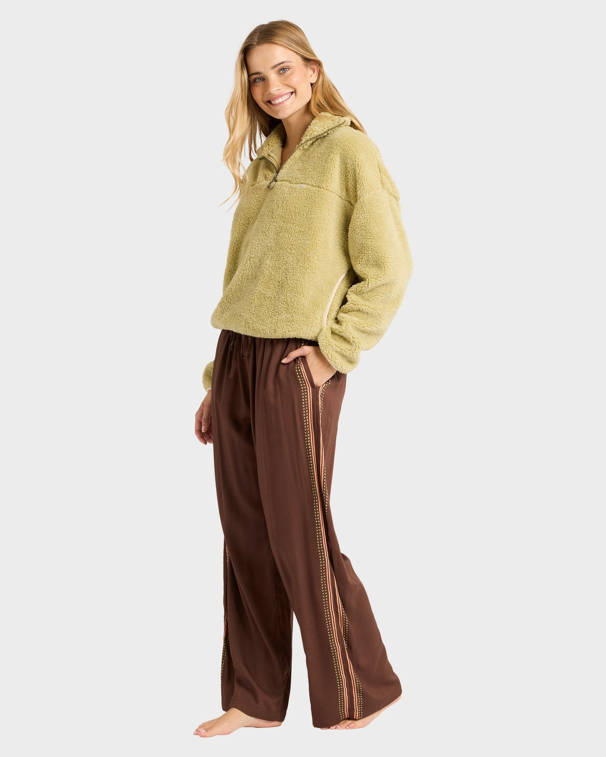 Womens Vacay Mode Elastic Pants