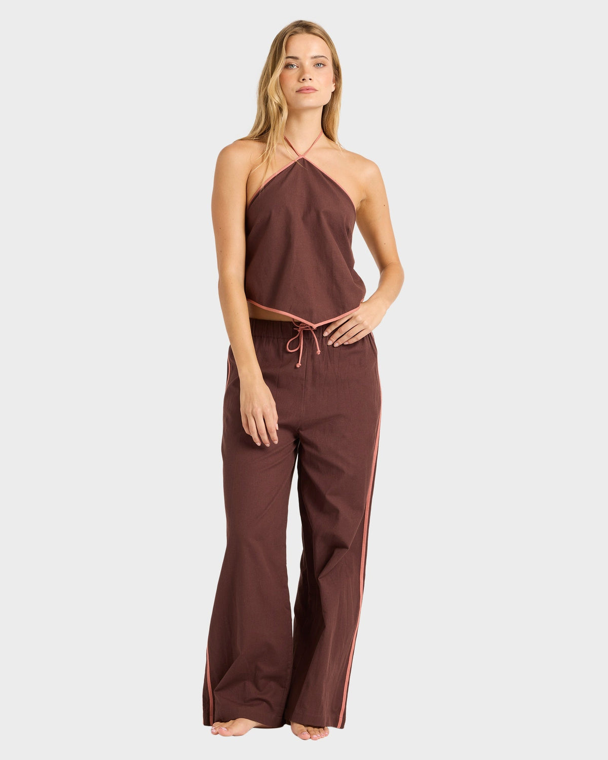 Womens Coastal Crush Elastic Waist Pants