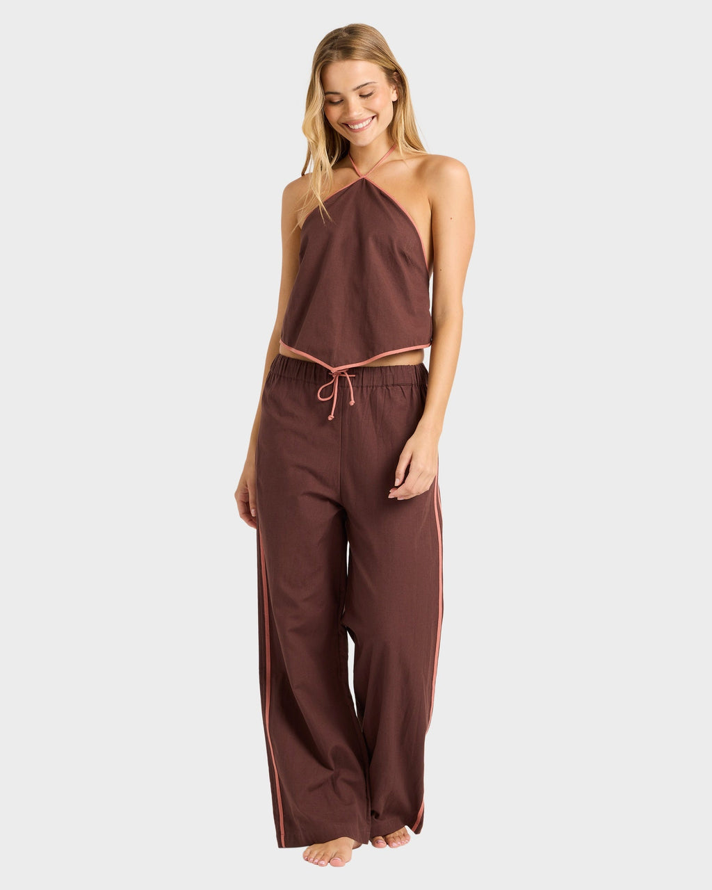 Womens Coastal Crush Elastic Waist Pants