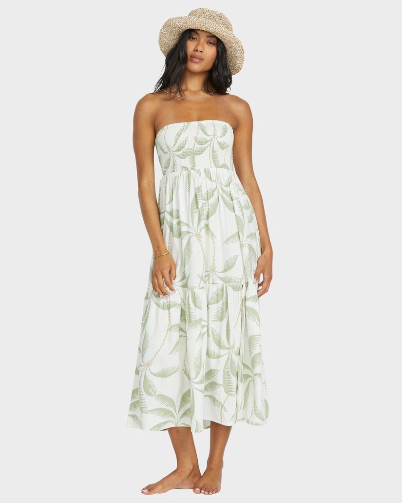 Womens Tropical Haze Midi Dress