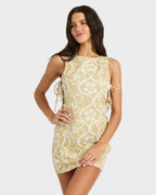 Womens Floral Trip Mini Dress