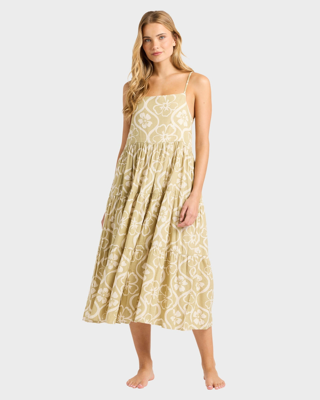 Womens Floral Trip Maxi Dress