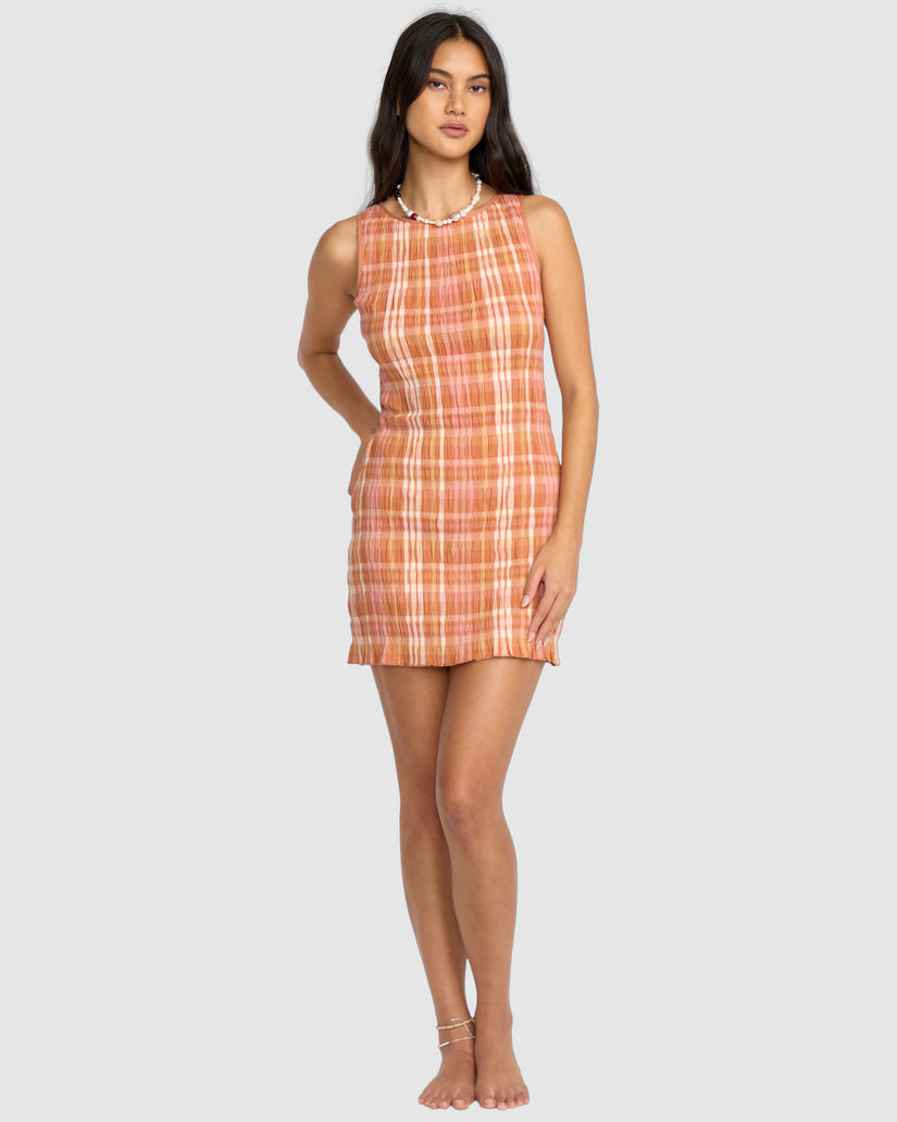 Womens Check Me Out Mini Dress