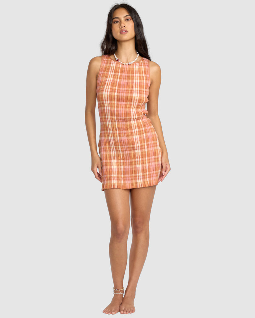 Womens Check Me Out Mini Dress