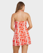 Womens Row Of Palms Halter Dress