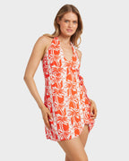 Womens Row Of Palms Halter Dress