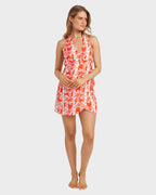 Womens Row Of Palms Halter Dress