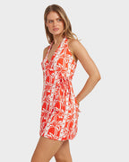 Womens Row Of Palms Halter Dress