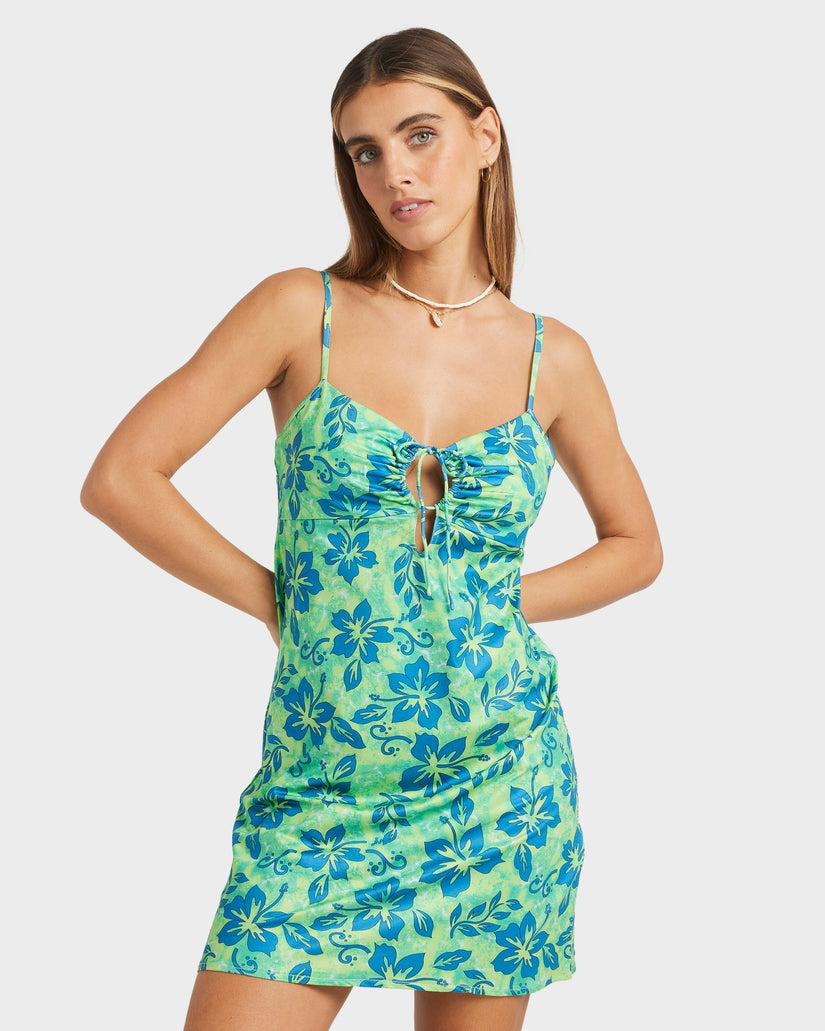 Womens Lime Crush Midi Dress