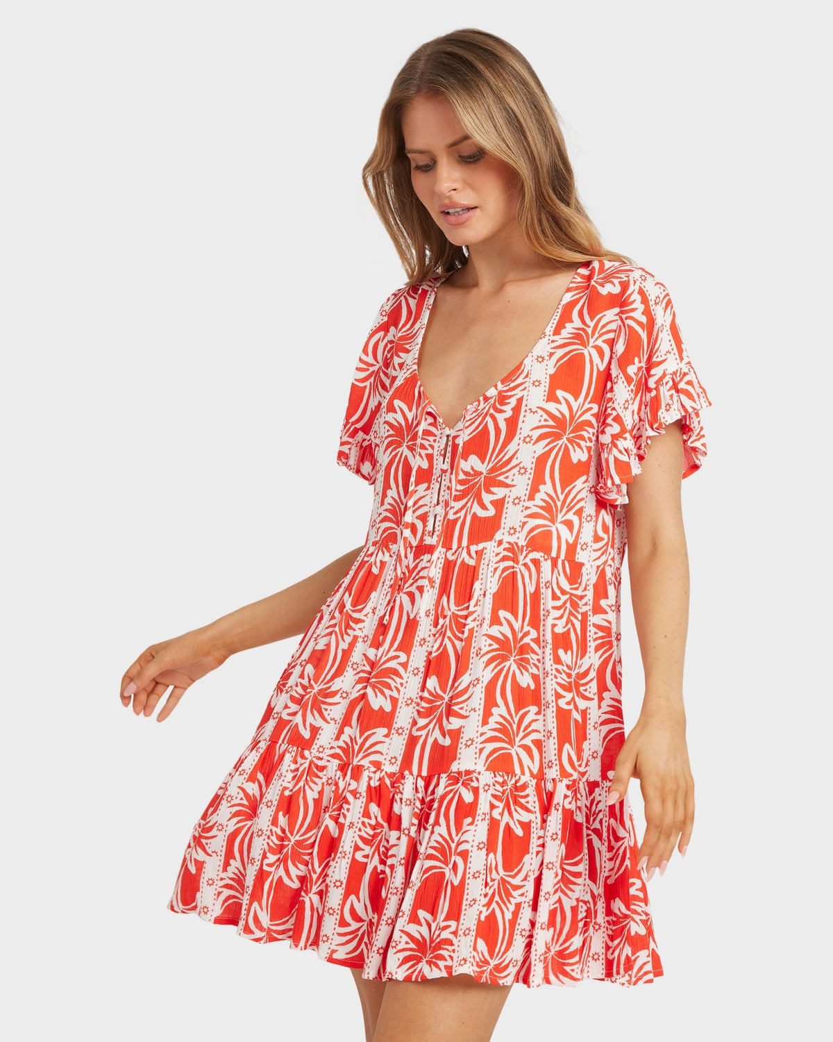 Womens Row Of Palms Mini Dress
