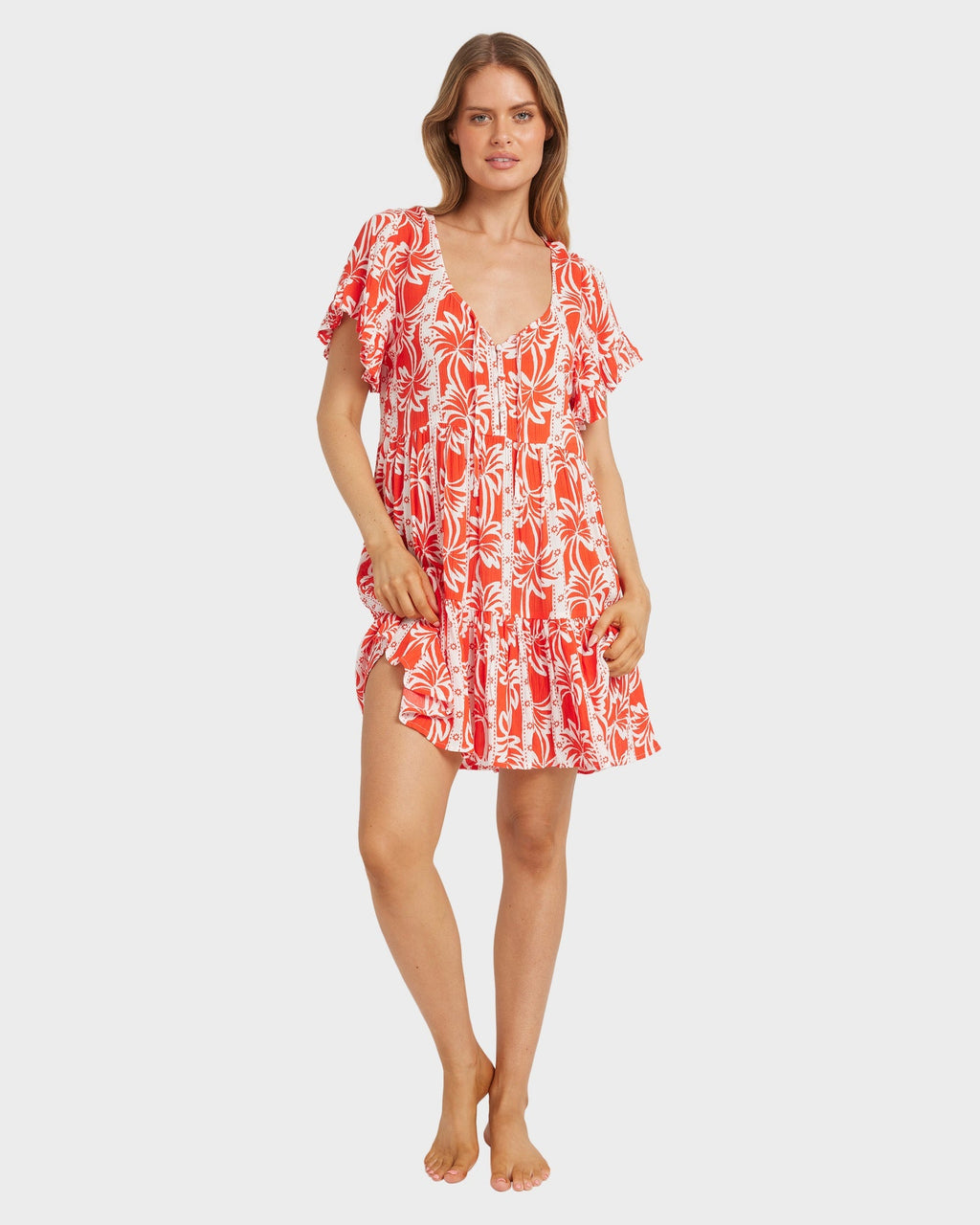 Womens Row Of Palms Mini Dress