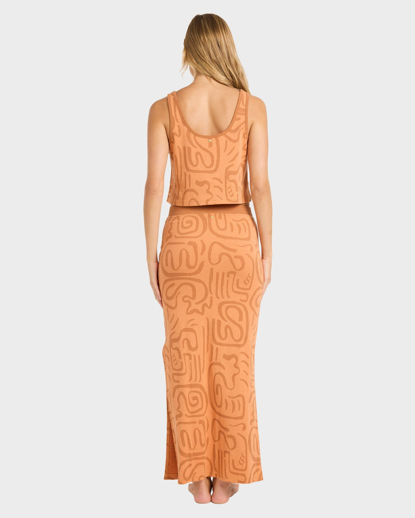 Womens Embers Knit Midi Skirt