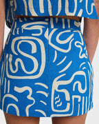 Womens Wave Washed Midi Skirt