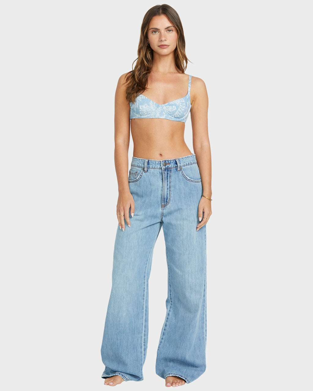 Womens Washed By The Sun Denim Jeans