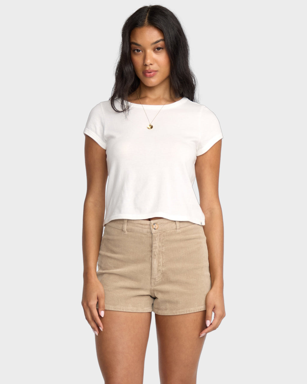 Womens Free Fall Cord Denim Shorts