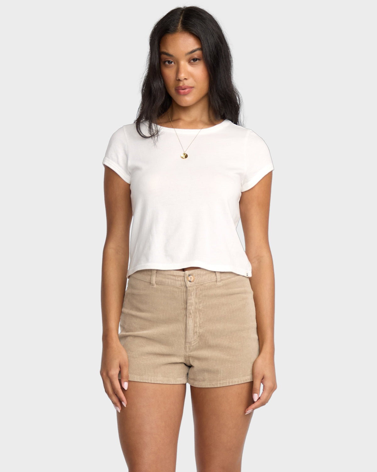 Womens Free Fall Cord Denim Shorts