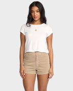 Womens Free Fall Cord Denim Shorts