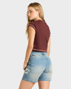 Womens Funster Relaxed Fit Denim Shorts