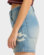 Womens Funster Relaxed Fit Denim Shorts