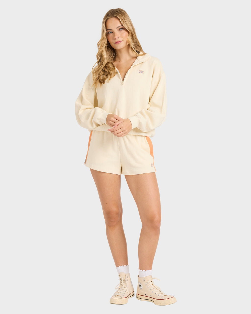 Womens Classic Feels Half Zip Fleece Top