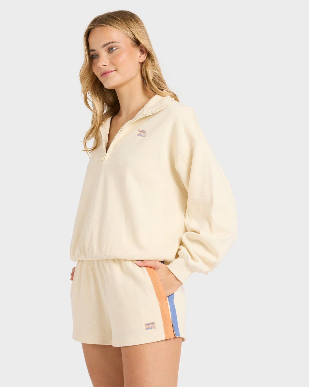 Womens Classic Feels Half Zip Fleece Top